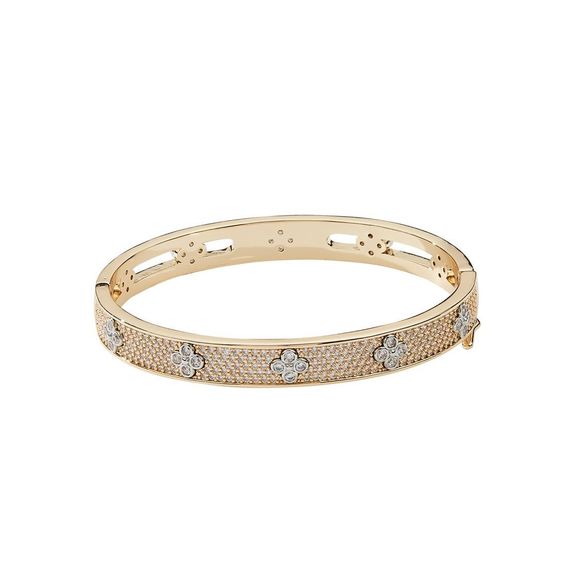 NWT FASHIONABLE ROYAL BRACELET DUEL LOOK GOLD METAL BLING CLASP - Picture 1 of 7